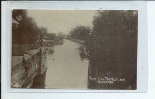 Real Photo Postcard Of A View From The Old Lock Sleaford Lincolnshire In Gc