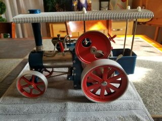 Vintage Wilesco Metal Live Steam Engine Tractor Made In Western Germany