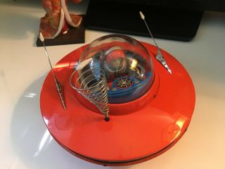 Rare KO.  YOSHIYA Flying Saucer UFO Tin Toy From 1956 Japan Cragstan Vintage 2