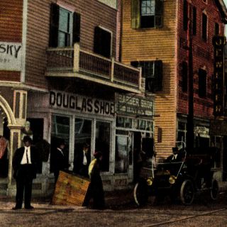 Vintage 1910s Douglas Shoes Barber Shop Cars Duval Street Key West Postcard Fl