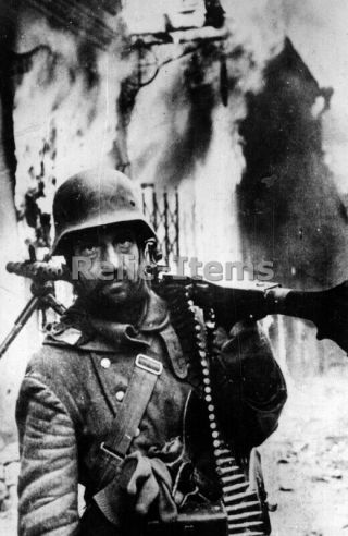 Ww2 Picture Photo German Soldier With Mg 34 Zhytomyr Ukraine 1943 0802