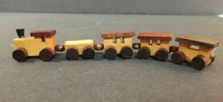 Vintage Loquai Holzkunst Wooden Toy Train Set West Germany