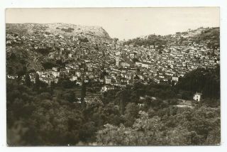 Greece Lesvos Mytilene Metelin Agiasos General View Old Photo Postcard