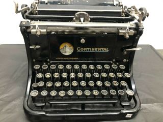 Vintage Black Continental Wanderer - Werke A.  G.  Chemnitz German Typewriter