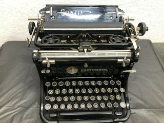 Vintage Black Continental Wanderer - Werke A.  G.  Chemnitz German Typewriter 2