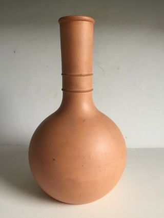 Antique Tall Wedgwood Rosso Antico Bottle Vase 19th Century 10.  5 " C1890s