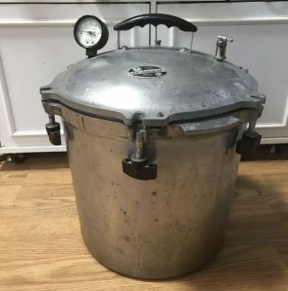 All American Cast Aluminum Pressure Canner Vintage Marked C57 On The Bottom