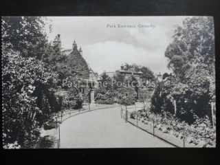 Lincolnshire Grimsby Park Entrance - Old Postcard By Quality House Of Grimsby
