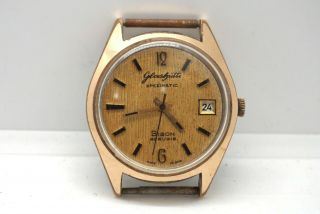 Serviced Vintage Gold Plated Gub Glashutte Spezimatic Bison Automatic Wristwatch