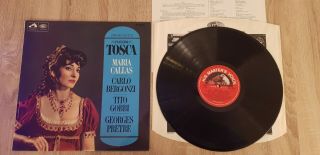 Asd 2300 1st S/c Stereo Uk Puccini Tosca Highlights Callas,  Bergonzi,  Pretre Nm