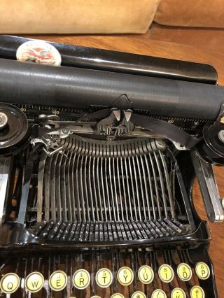 Vtg Antique Corona 3 Standard Portable Folding Typewriter W/Case paperwork 20s 6