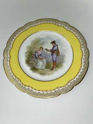French Sevres Chateau Des Tuileries Cabinet Plate Signed