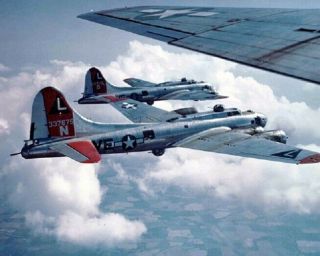 Formation Of U.  S.  Army Air Force Boeing B - 17g Bombers 8x10 Wwii Ww2 Photo 68