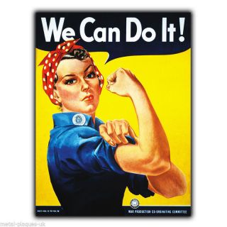 Sign Metal Plaque We Can Do It Ww2 War Propaganda Poster Art Print Picture