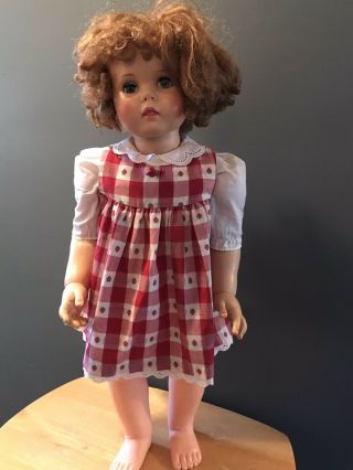 Vintage Ideal Penny Playpal Doll 32 " Red Dress Needs Tlc Vintage Doll