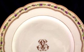 ANTIQUE CH.  PILLIVUYT & CIE ' s Paris Porcelain 9”DESSERT PEDESTAL.  Gilt & Floral. 3