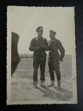 German.  Ww2 Luftwaffe.  Photo Squadron Leader & Pilot - : -.