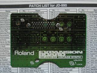 Roland Vintage Synth Expansion Board Sr Jv80 - 04 With Patch List
