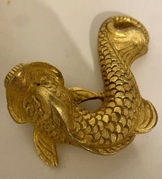Set Of Vintage Sherle Wagner Gold Ornate Dolphin Faucet Hollywood Regency 4