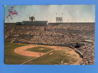 Vintage 1959 La Dodgers Stadium Jumbo Postcard