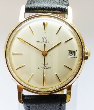 H,  H Ducado Automatic 25Jewels mit Datum seltene schöne Herren Vintage Armbanduhr 2