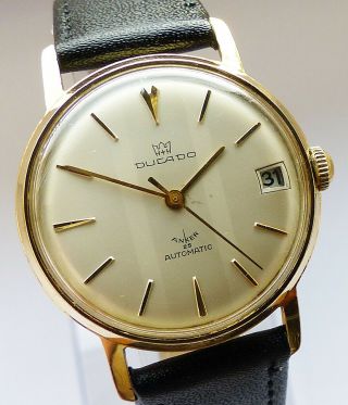 H,  H Ducado Automatic 25Jewels mit Datum seltene schöne Herren Vintage Armbanduhr 3