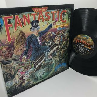 Elton John ‎captain Fantastic And The Brown Dirt Cowboy Vinyl Record Lp Vg,