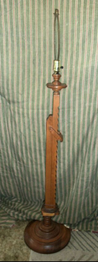 Vintage Tell City Chair Co.  Adjustable Wood Lamp Pattern 3361 Finish 48 Andover
