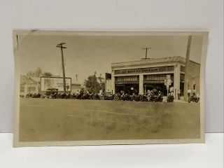 Vintage Harley Davidson Motorcycle Dealership Photo