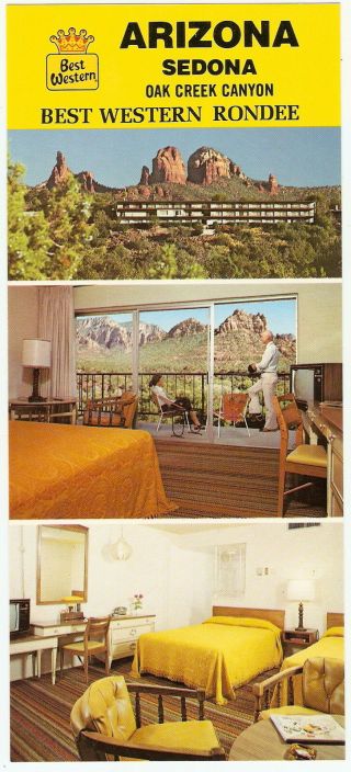 Jumbo 3sv Best Western Rondee Motel Sedona Az Vintage 1970 