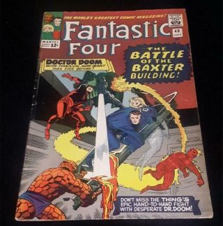 Marvel Comics Fantastic Four 40 Vol 1 Fine Plus Silver Age Cream Pages