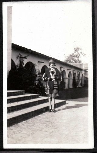 Vintage Photograph 1920 Flapper Girls Fashion Agua Caliente Tijuana Mexico Photo