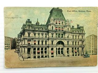 Vintage Postcard 1913 Post Office Boston Ma Massachusetts