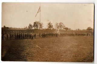 Ww1 Horse Corps Us Army Military Rppc Real Photo Postcard 1914c