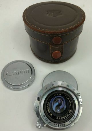 Nippon Kogaku Japan Nikon W - Nikkor C Vintage 3.  5cm 35mm F3.  5 Camera Lens