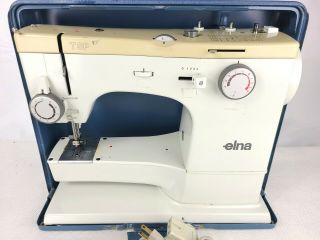Vintage ELNA TSP 74C Heavy Duty Sewing Machine With Case 2