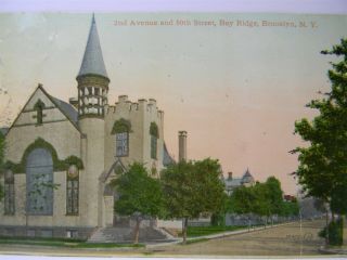 Vintage 1911 Church 2nd Ave & 80th Street Bay Ridge Brooklyn N.  Y.  Postcard P20