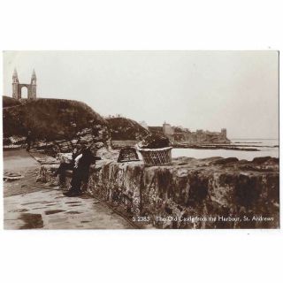 St Andrews The Old Castle From The Harbour,  Rp Postcard Postally 1928