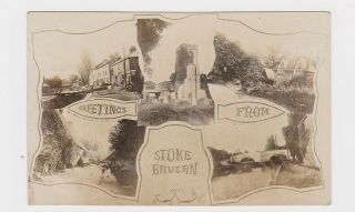 Old Real Photo Card Stoke Bruerne 1912 Grand Union Canal Northampton
