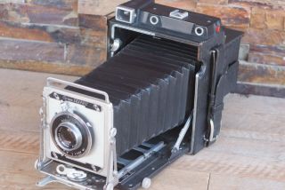 Vintage Graflex Crown Graphic 4x5 Press Camera Ektar 127mm Lens & Synchro Compur