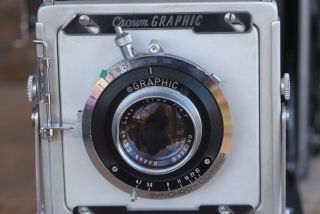 Vintage Graflex Crown Graphic 4X5 Press Camera Ektar 127mm Lens & Synchro Compur 2