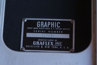 Vintage Graflex Crown Graphic 4X5 Press Camera Ektar 127mm Lens & Synchro Compur 6