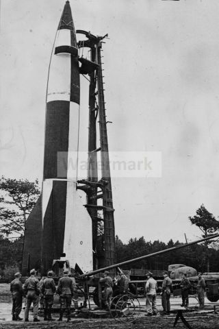 Ww2 Photo Preparation Of The German V - 2 Ballistic Missile For Launch In The 724
