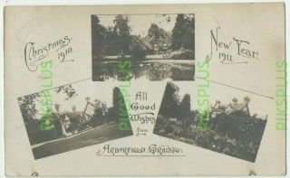 Old Postcard Arborfield Grange Nr Reading Berkshire Real Photo Vintage 1910