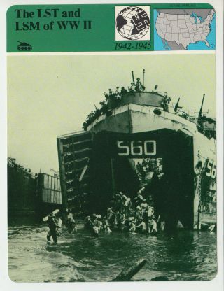 The Lst And Lsm Of Ww2 Landing Ship Tank Ww2 Photo 1980 Story Of America Card