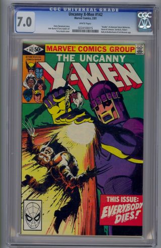 X - Men 142 Cgc 7.  0 White Pages