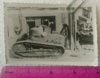 058 Ww2 Orig.  German Photo Destroyed Tank Panzer 2.  5 X 4 Inch