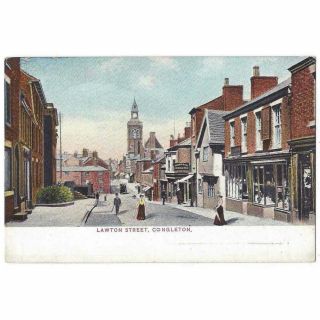 Congleton Lawton Street,  Old Postcard,  Head 