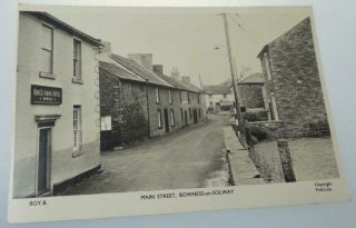 Old Postcard Main St.  Bowness On Slolway Kings Arms Pub Real Photo Cumbria 1920