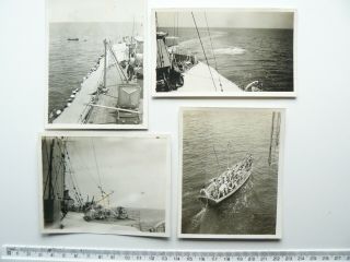 4 X Vintage Photographs Hms Suffolk Far East Tour To China In 1930 Royal Navy